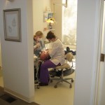 Staff working on a patient at the Santa Rosa office